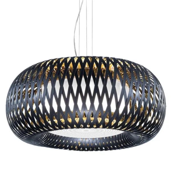 hanglamp_kalatos_zwartgou_0.webp Online Straluma Hanglamp Kalatos zwart/goud 63cm
