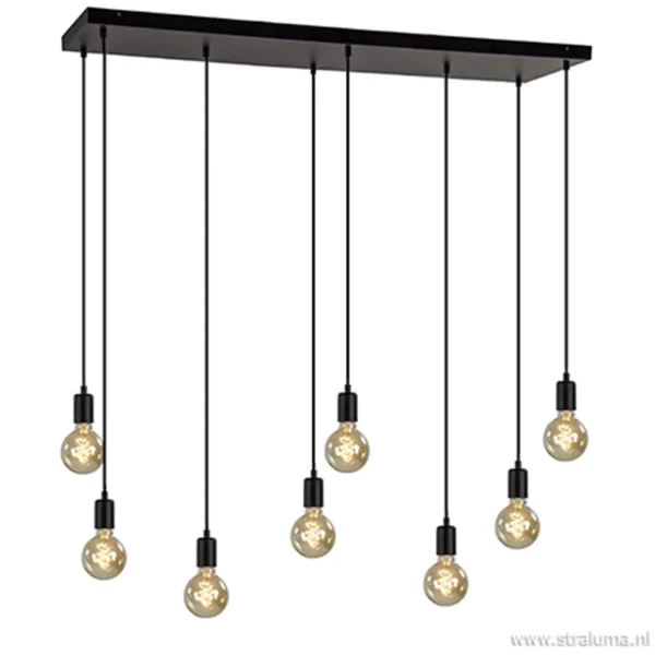 hanglamp_l_plaat_cm_zwart_1.webp Discount Straluma Hanglamp 8L plaat 110cm zwart ex.e27 lb