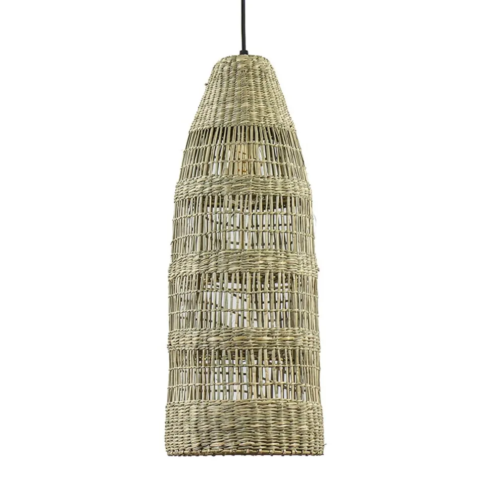 hanglamp_latika_smal_zeeg_0.webp Outlet Straluma Hanglamp Latika smal zeegras naturel met zwart