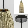 Outlet Straluma Hanglamp Latika smal zeegras naturel met zwart