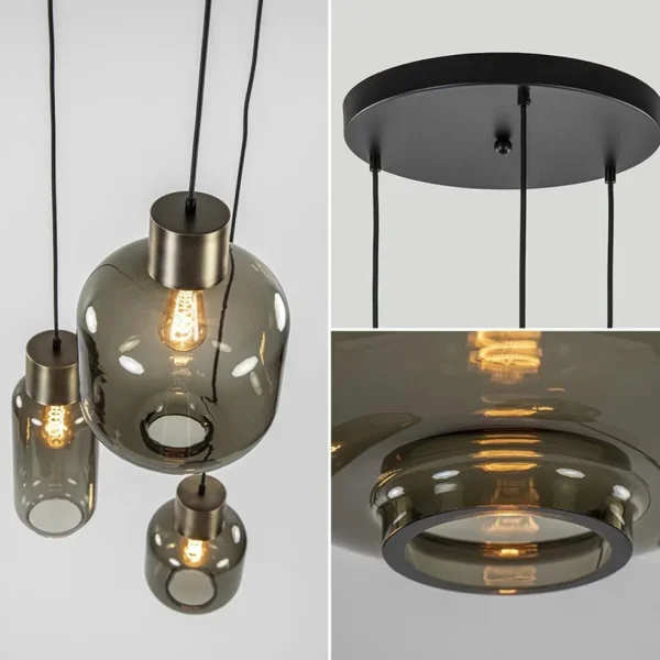 hanglamp_lett_l_rond_zwbr_2.webp Shop Straluma Hanglamp Lett 3L rond zw/brons smoke mix