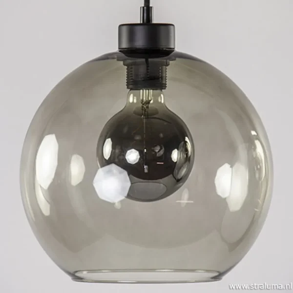 hanglamp_lichts_balk_zwar_2.webp Sale Straluma Hanglamp 4-lichts balk zwart + smoke glas 25cm