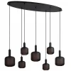 hanglamp_lichts_ovaal_met_0.webp Online Straluma Hanglamp 7-lichts ovaal met mat zwart glas