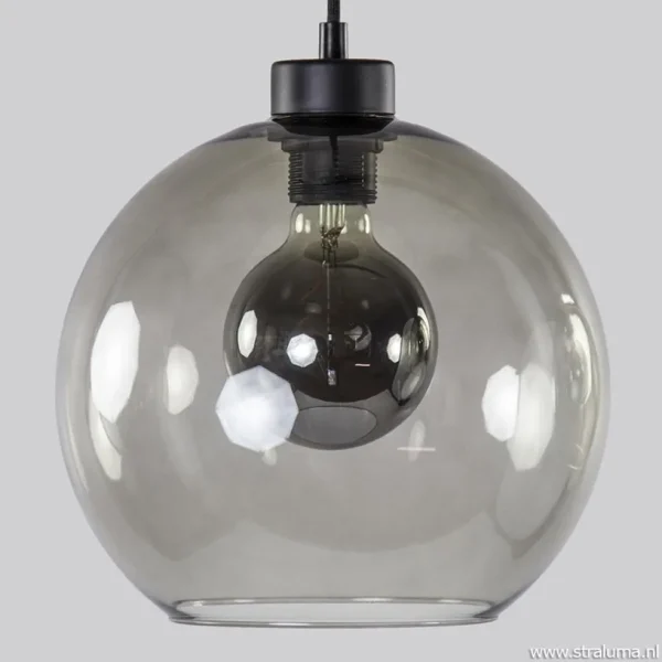 Best Sale Straluma Hanglamp 3-lichts rond glas smoke 25 cm
