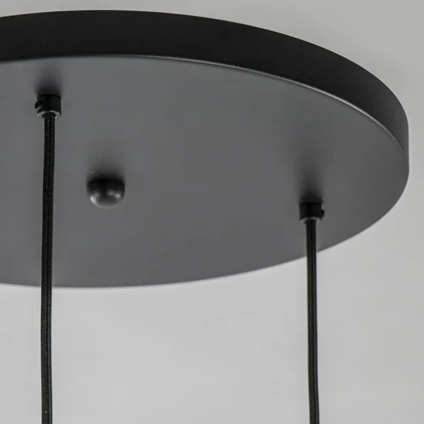 hanglamp_lichts_rond_zwar_2.webp Store Straluma Hanglamp 3-lichts rond zwart met goud gradient glas