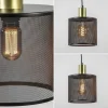 hanglamp_mat_zwarte_kap_c_3.webp Clearance Straluma Hanglamp mat zwarte kap cilinder met goud