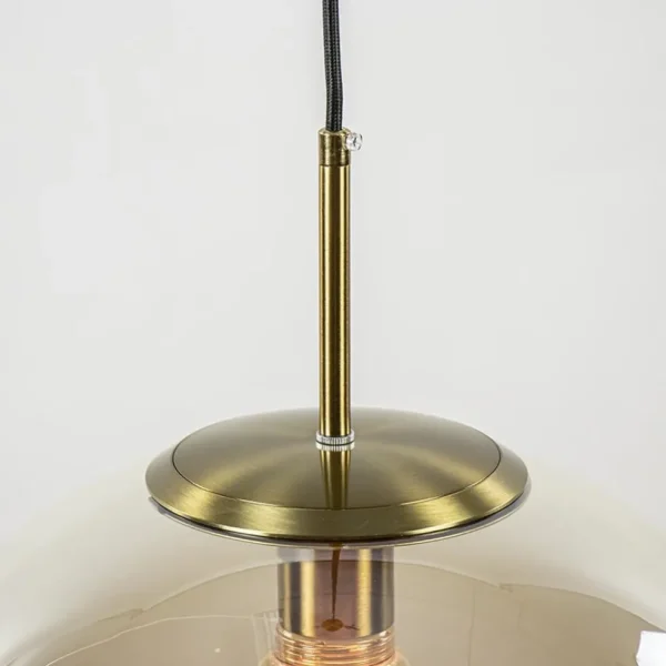hanglamp_medina_satin_gol_2.webp Best Sale Straluma Hanglamp Medina satin gold/amber glas 40cm