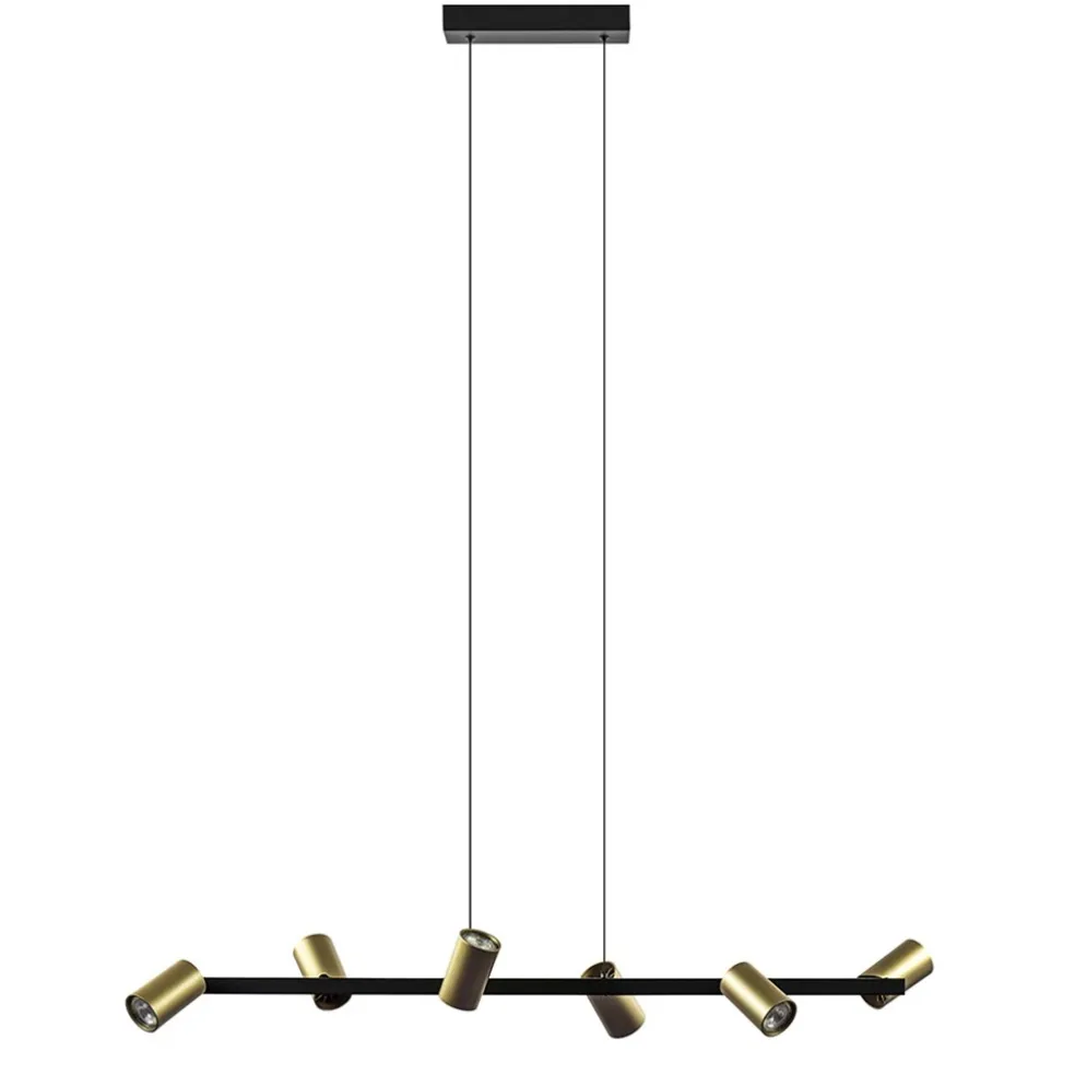 hanglamp_met_spots_lichts_0.webp Best Straluma Hanglamp met spots 6-lichts zwart/goud