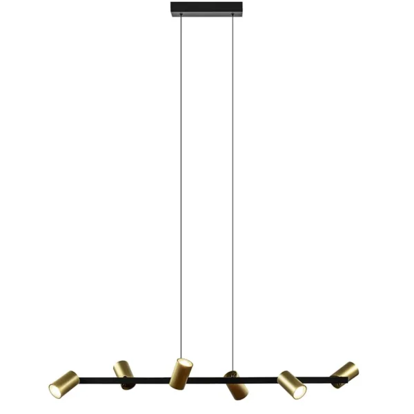 hanglamp_met_spots_lichts_1.webp Best Straluma Hanglamp met spots 6-lichts zwart/goud
