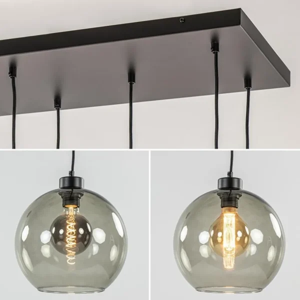 hanglamp_multipendel_l_zw_3.webp Clearance Straluma Hanglamp multipendel 11-L zwart smoke glas 20+25cm
