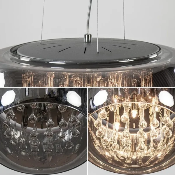 hanglamp_pearl_raindrops__2.webp Best Sale Straluma Hanglamp Pearl Raindrops smokey glas