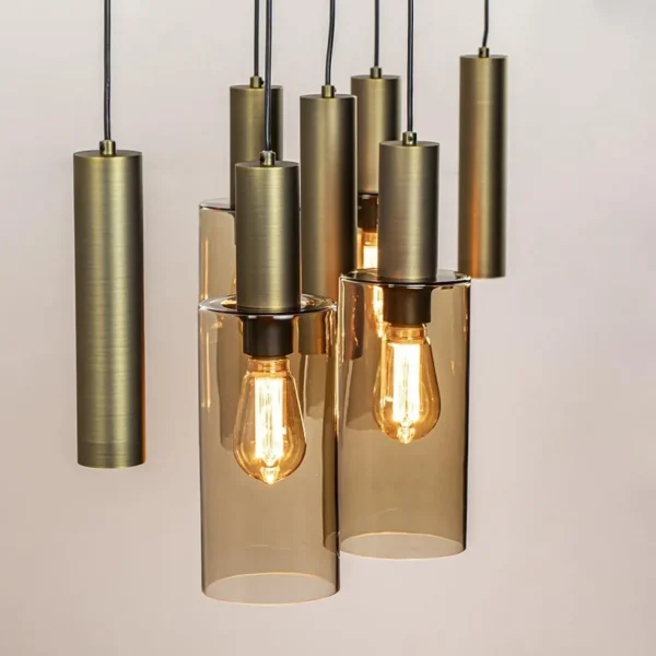 Outlet Straluma Hanglamp Perugia 7L brons/zwart