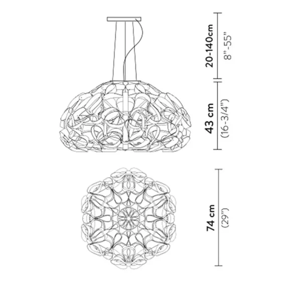 hanglamp_quantica_cm_gold_1.webp Best Sale Straluma Hanglamp Quantica 74cm gold/white