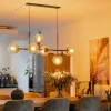 Hot Straluma Hanglamp Random bol 6L zwart met smoke glas