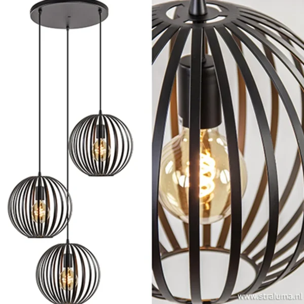 hanglamp_rond_lichts_boll_1.webp Cheap Straluma Hanglamp rond 3-lichts bollen zwart