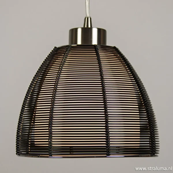 hanglamp_rond_lichts_zwar_1.webp Best Sale Straluma Hanglamp rond 3-lichts zwart draad/glas