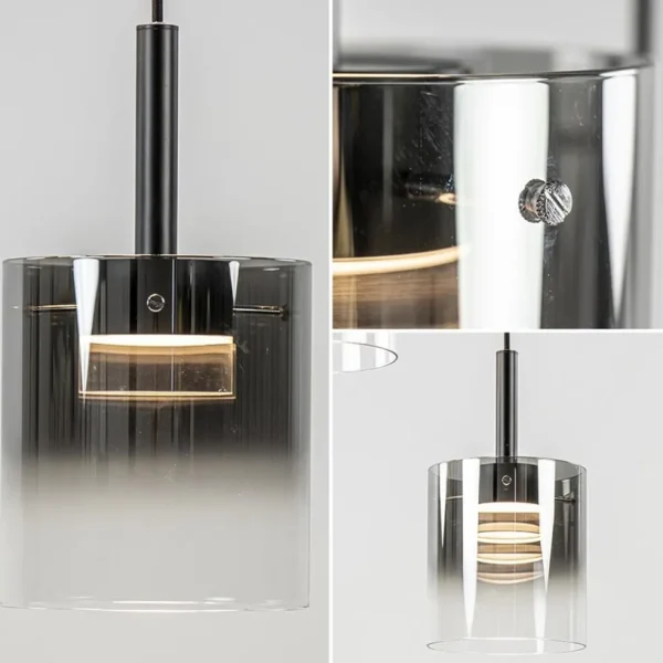 Sale Straluma Hanglamp Salerno 3L zwart/gradient smoke