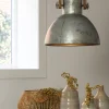 Sale Straluma Hanglamp Shelly industrieel zink/hout