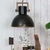 Hot Straluma Hanglamp Shelly industrieel bruin/hout