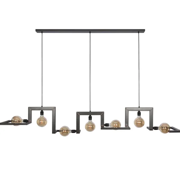 hanglamp_tortona_l__zwart_0.webp Clearance Straluma Hanglamp Tortona 7l 210 zwartstaal/koper