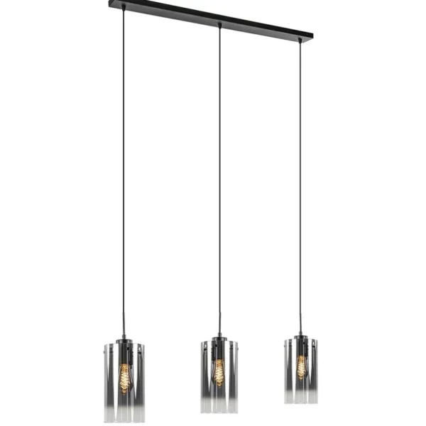 hanglamp_ventotto_l_zwart_1.webp Flash Sale Straluma Hanglamp Ventotto 3l zwart/smoke glas