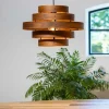 hanglamp_walnut_ringen_ho_4.webp Sale Straluma Hanglamp Walnut 6-ringen hout/zwart