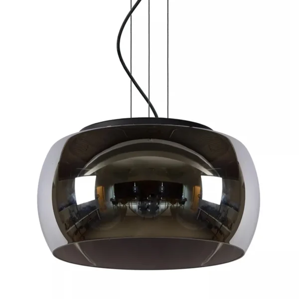 Shop Straluma Hanglamp zwart + smoke glas 40cm