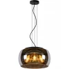 Shop Straluma Hanglamp zwart + smoke glas 40cm