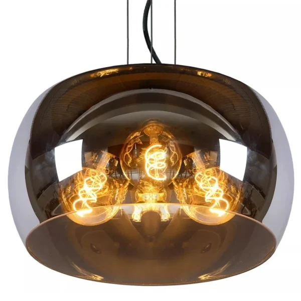Shop Straluma Hanglamp zwart + smoke glas 40cm