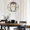 Outlet Straluma Hanglamp zwart industrieel open frame