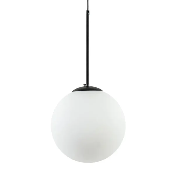 hanglamp_zwart_met_opaal__0.webp Best Straluma Hanglamp zwart met opaal wit glas 30 cm