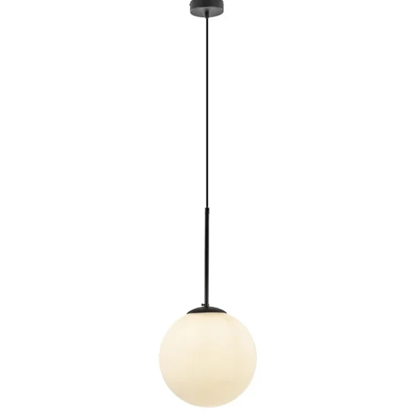 hanglamp_zwart_met_opaal__1.webp Best Straluma Hanglamp zwart met opaal wit glas 30 cm