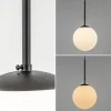 hanglamp_zwart_met_opaal__3.webp Best Straluma Hanglamp zwart met opaal wit glas 30 cm