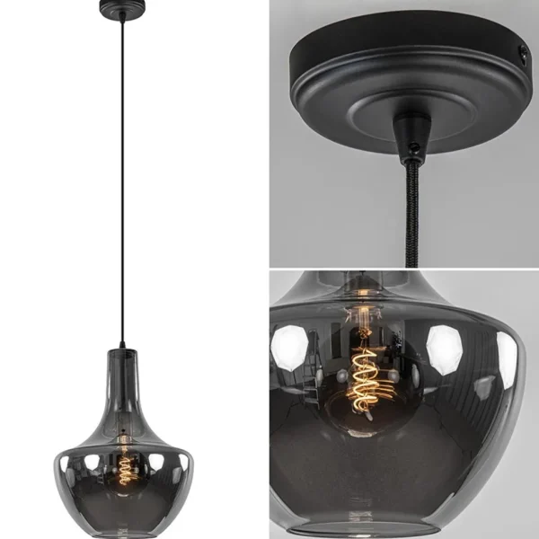 hanglamp_zwart_met_smoke__1-1.webp Store Straluma Hanglamp zwart met smoke glazen kap