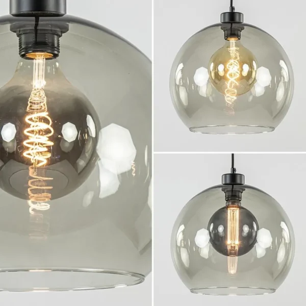 Cheap Straluma Hanglamp zwart met smoke glas 30cm