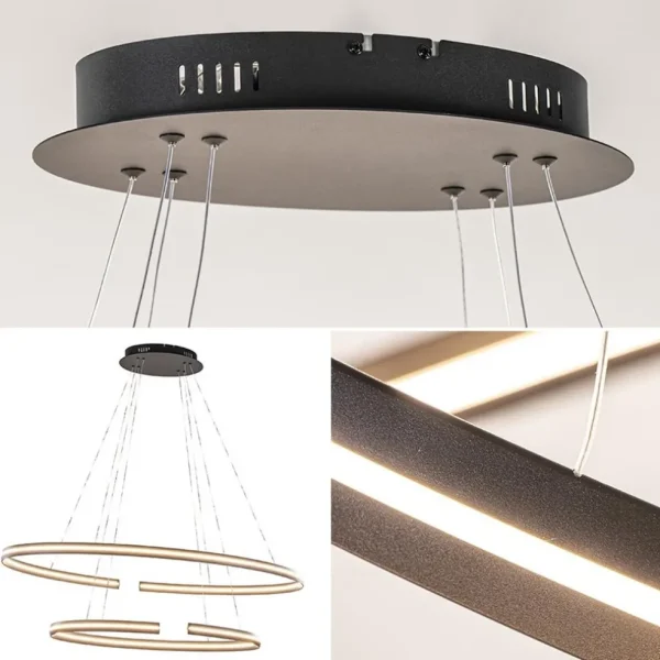 hanglamp_zwart_x_ledband__3.webp Store Straluma Hanglamp zwart 2x ledband ovaal