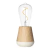 houten_tafellamp_met_held_0.webp Discount Straluma Houten tafellamp met helder glas oplaadbaar/dimbaar