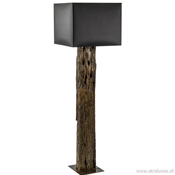 houten_vloerlamp_met_bron_1.webp Best Straluma Houten vloerlamp met brons excl. kap