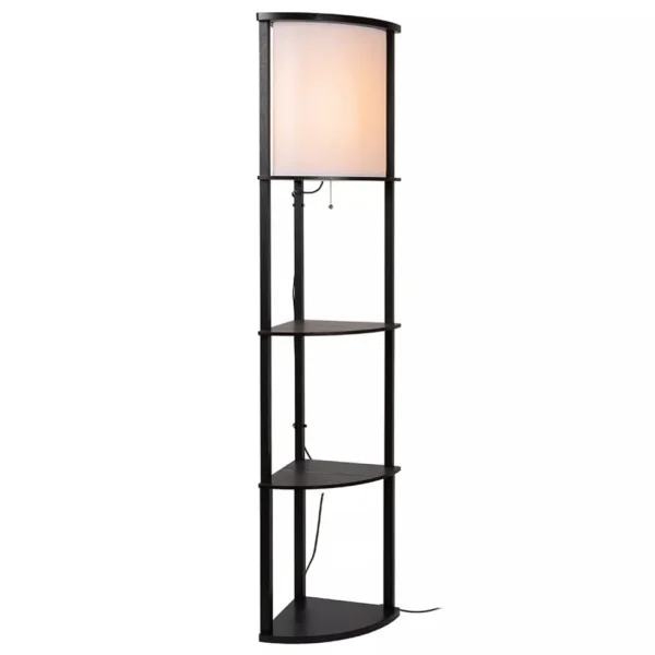 houten_vloerlamp_zwart_me_2.webp Best Straluma Houten vloerlamp zwart met beige kap