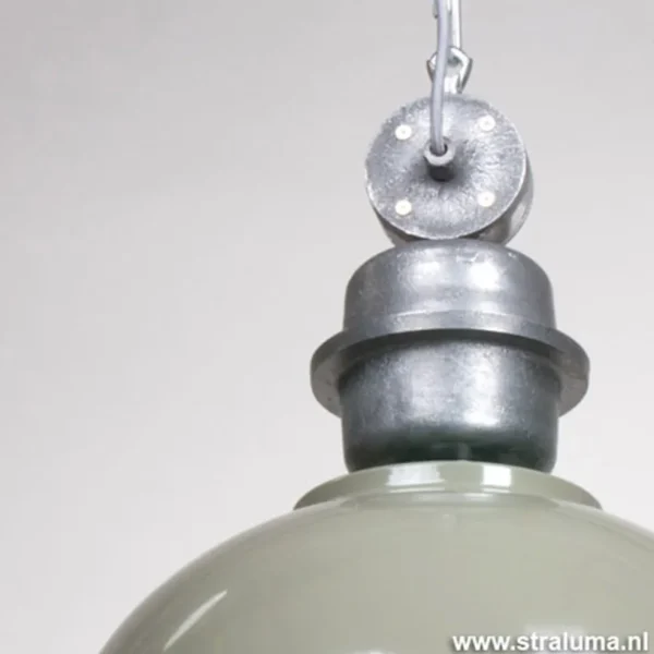 Online Straluma Industriele hanglamp olijf metaal Bikkel