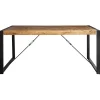 Fashion Straluma Industriële eettafel mangohout met zwart 160x90 cm