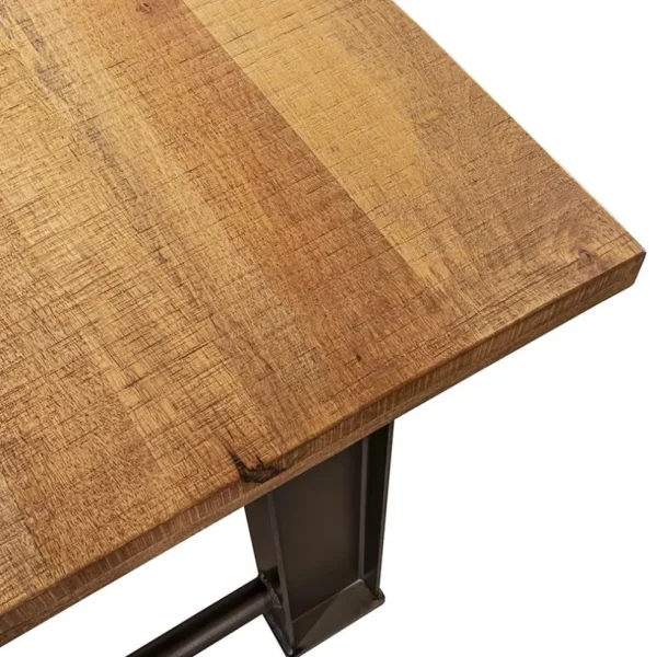 Online Straluma Industriële eettafel rechthoekig blad met metalen poot