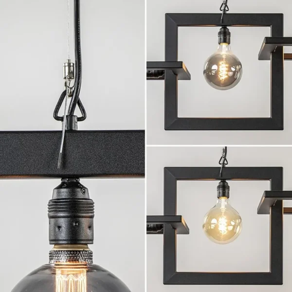 Cheap Straluma Industriële hanglamp mat zwart metalen frame