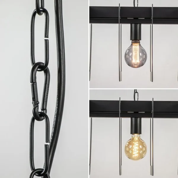 industrile_hanglamp_squar_3.webp Online Straluma Industriële hanglamp squares mat zwart metaal
