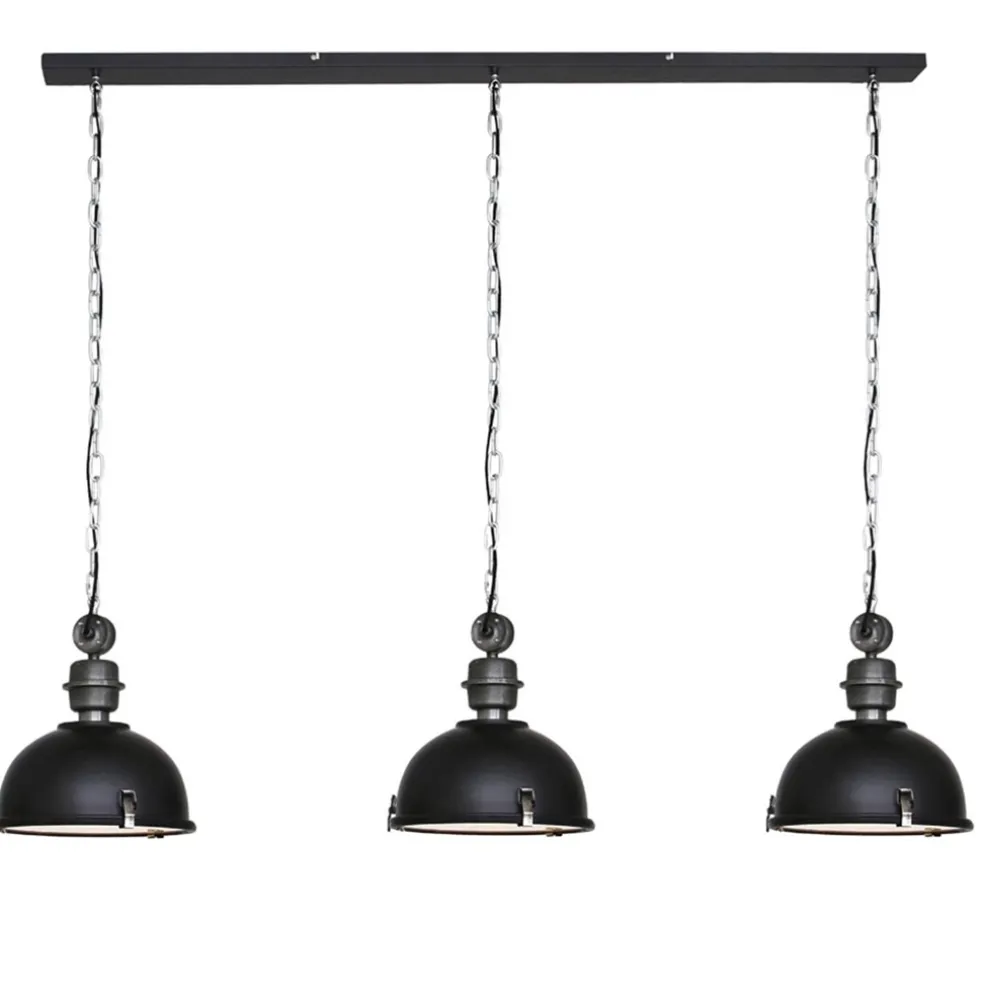industrile_lichts_hanglam_0.webp Outlet Straluma Industriële 3-lichts hanglamp bikkel mat zwart