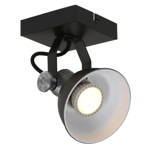 industrile_plafondwandspo_0.webp Online Straluma Industriële plafond/wandspot zwart inclusief LED