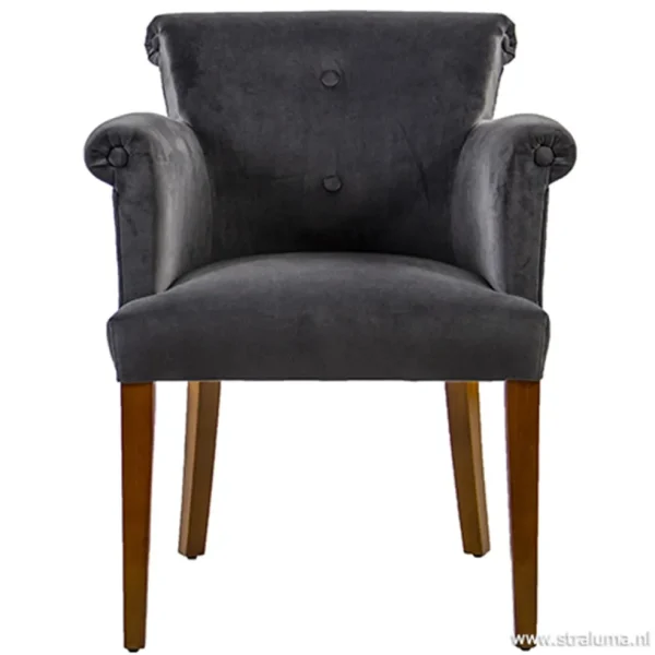 klassieke_armstoel_kersen_1.webp Flash Sale Straluma Klassieke armstoel kersenhout in stof