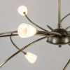 Cheap Straluma Klassieke eettafelhanglamp brons met wit glas dim to warm
