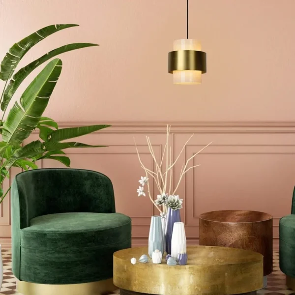 Cheap Straluma Klassieke hanglamp goud met opaal glazen kap