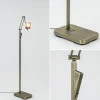 Clearance Straluma Klassieke leeslamp met dimbaar LED donker brons